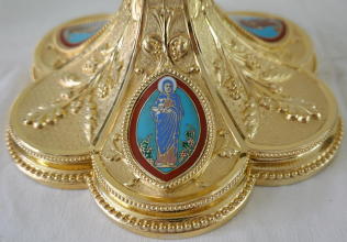 Solid silver gilt antique French Gothic Chalice.